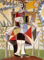 Picasso, Pablo - seated woman in a garden